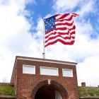 The Star-Spangled Banner flies over Fort McHenry